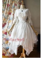 Surface Spell Gothic White Crystal Black Agate Skirt